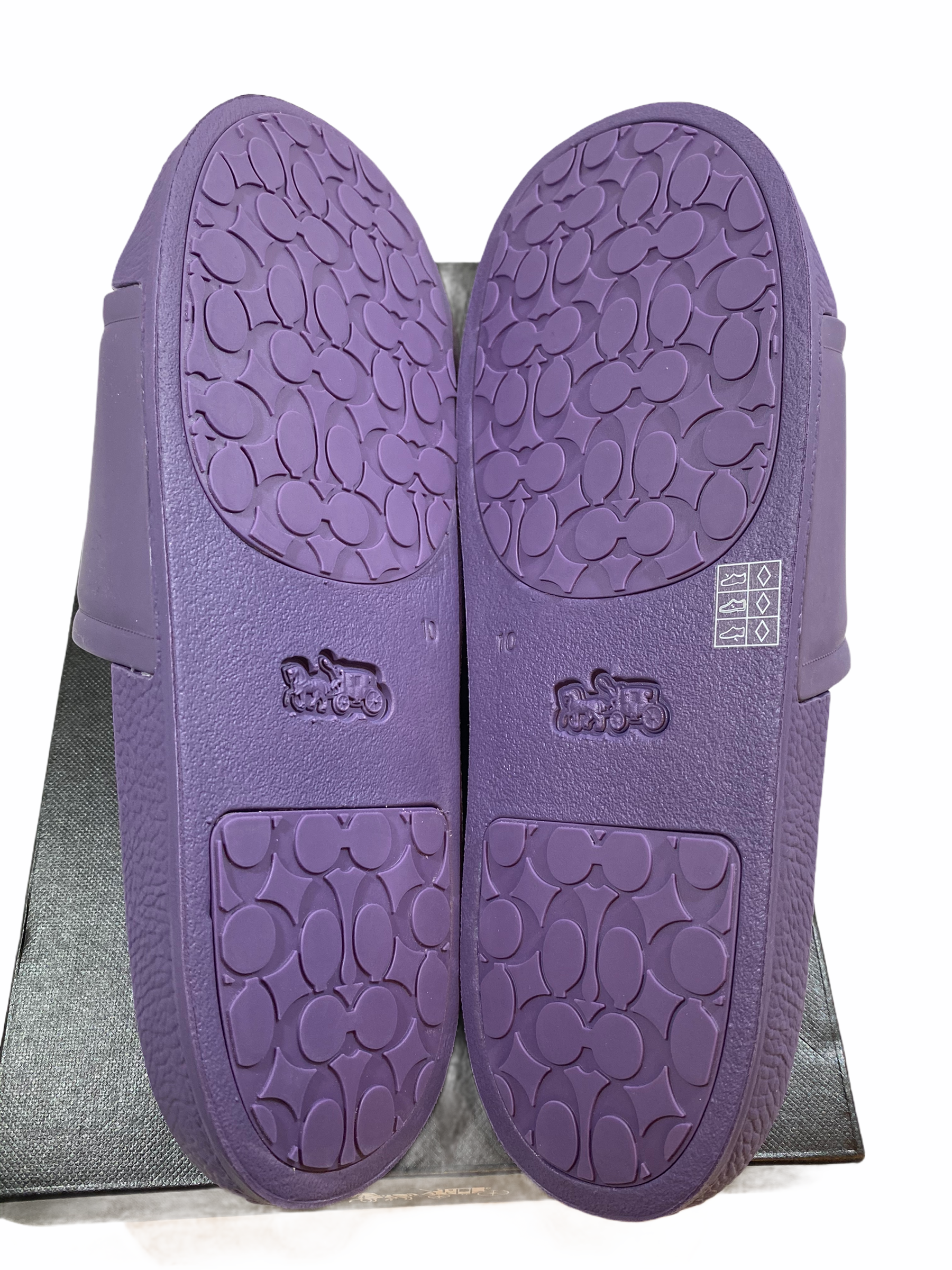 Purple coach slides hot sale